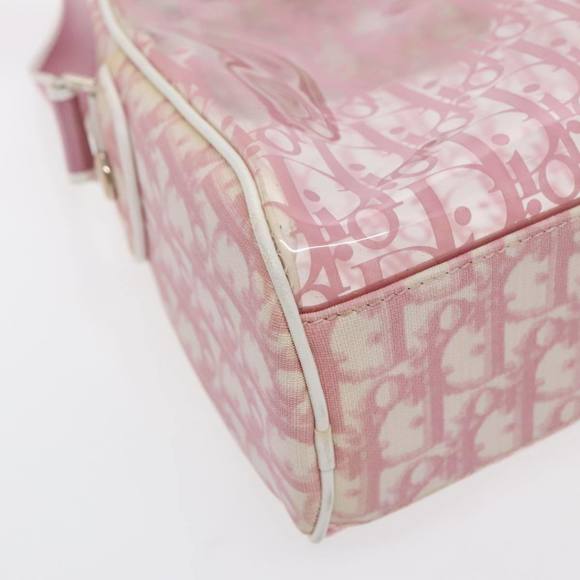 Christian Dior Trotter Canvas Shoulder Bag Clear Pink Silver Auth ki5020 - Picture 13 of 16